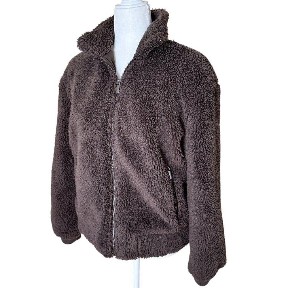 UNIVERSAL THREAD Chocolate Brown Teddy Bear Coat Size small
